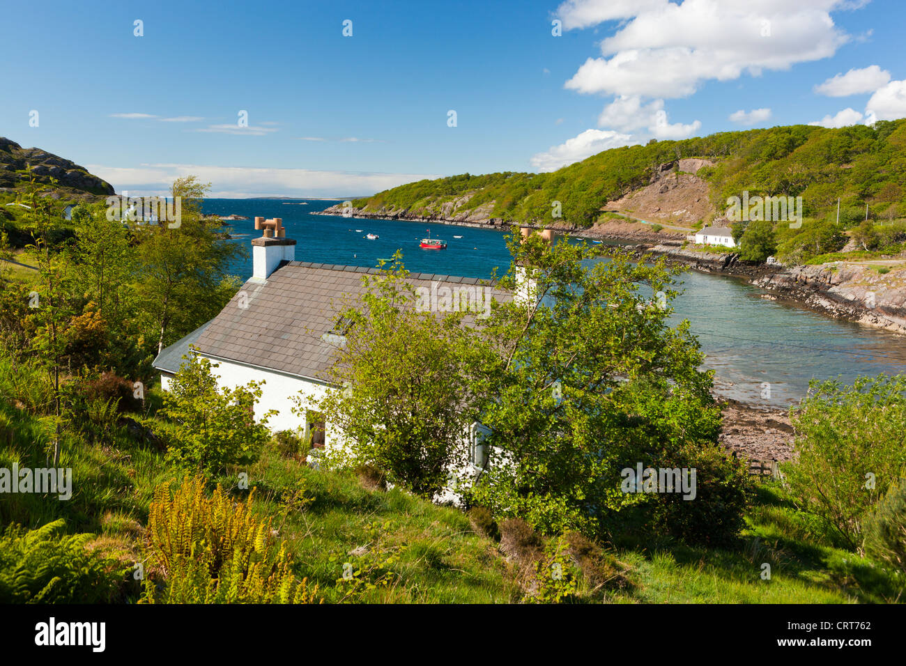 Il Loch Beag, Ardheslaig, Wester Ross nel Nord Ovest Highlands della Scozia, Regno Unito, Europa Foto Stock