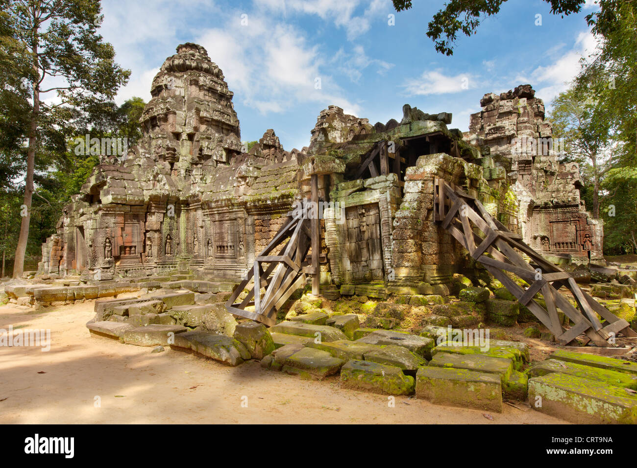 Ta Som, un piccolo tempio di Angkor, Cambogia Foto Stock