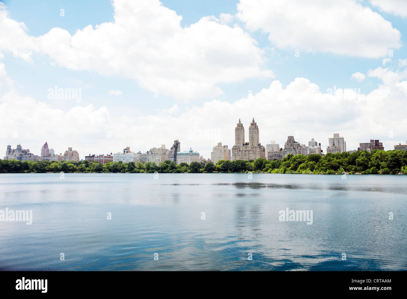 Jacqueline Kennedy Onassis serbatoio AKA Central Park serbatoio nel Central Park di New York City, Stati Uniti d'America. Foto Stock