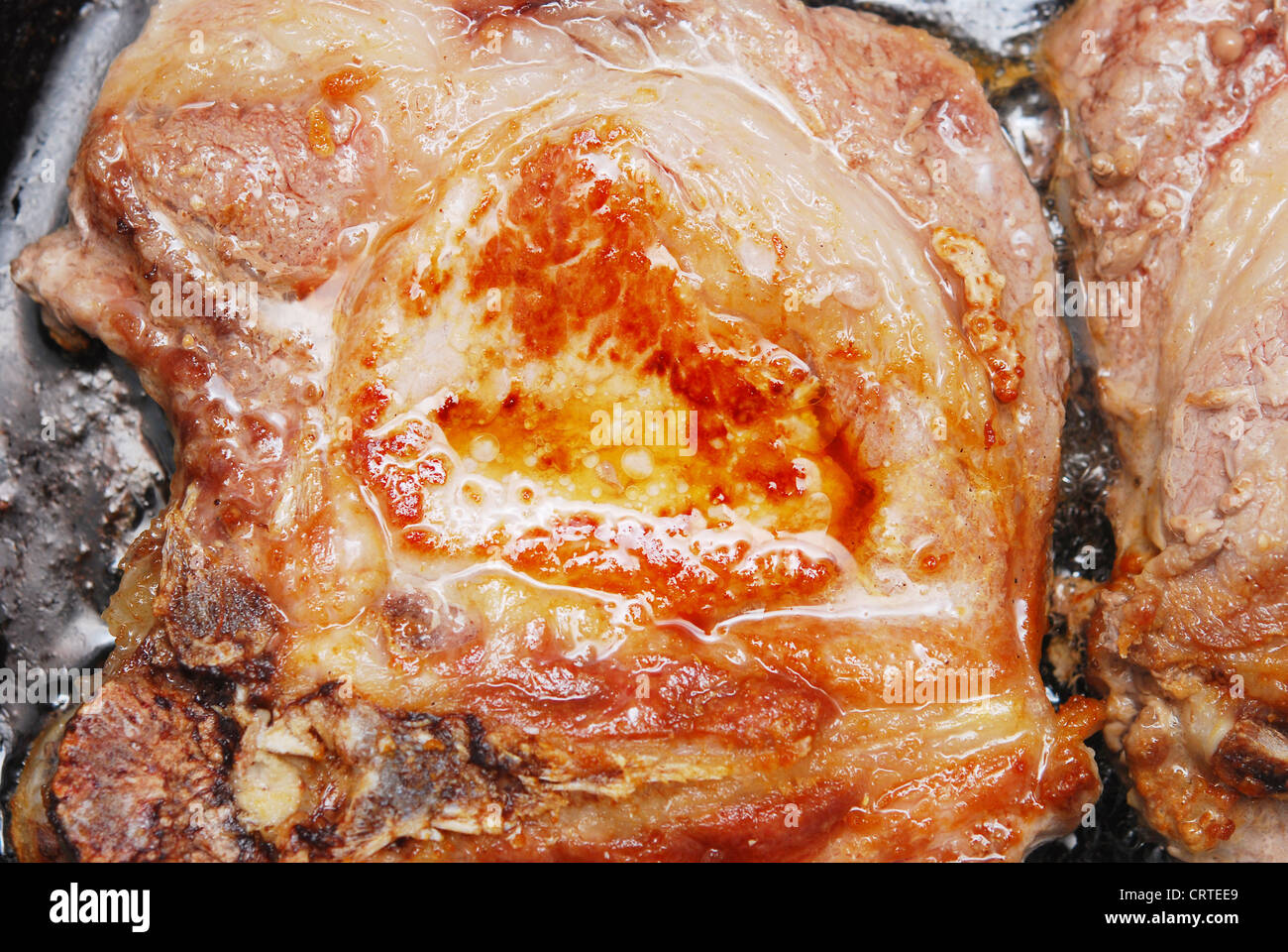 Immagine ravvicinata di carne arrosto Foto Stock