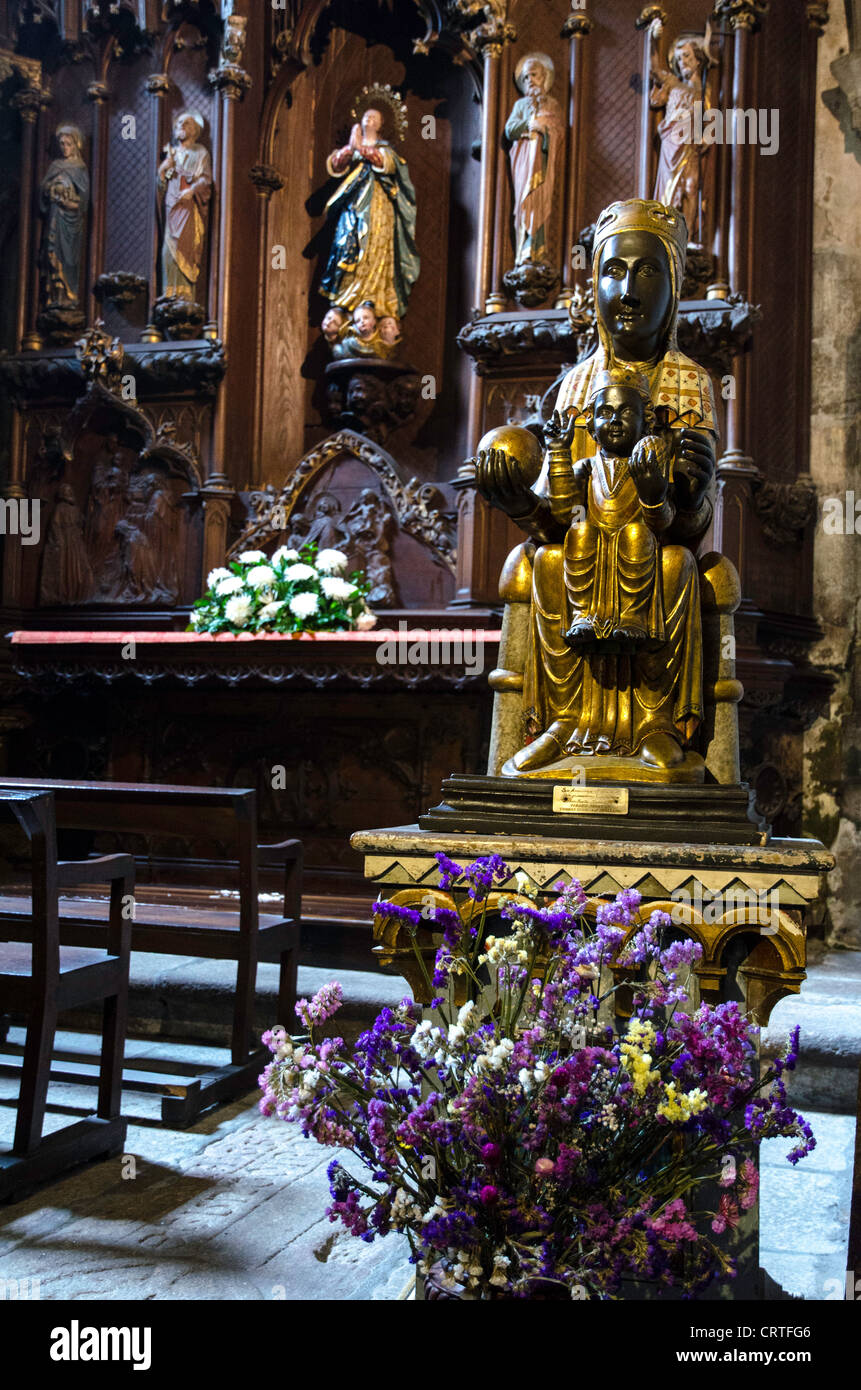Gli interni della cattedrale (Catedral) Santiago de Compostela La Coruña Galizia Spagna Europa Foto Stock