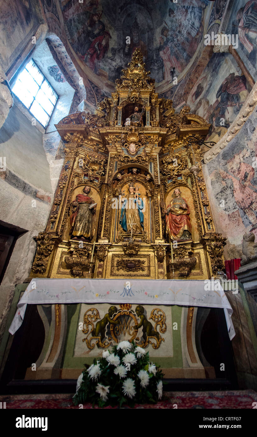 Gli interni della cattedrale (Catedral) Santiago de Compostela La Coruña Galizia Spagna Europa Foto Stock