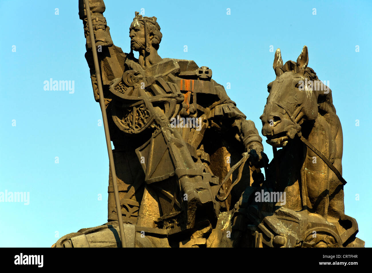 Statua di Assen Fratelli a Veliko Turnovo, Bulgaria Foto Stock
