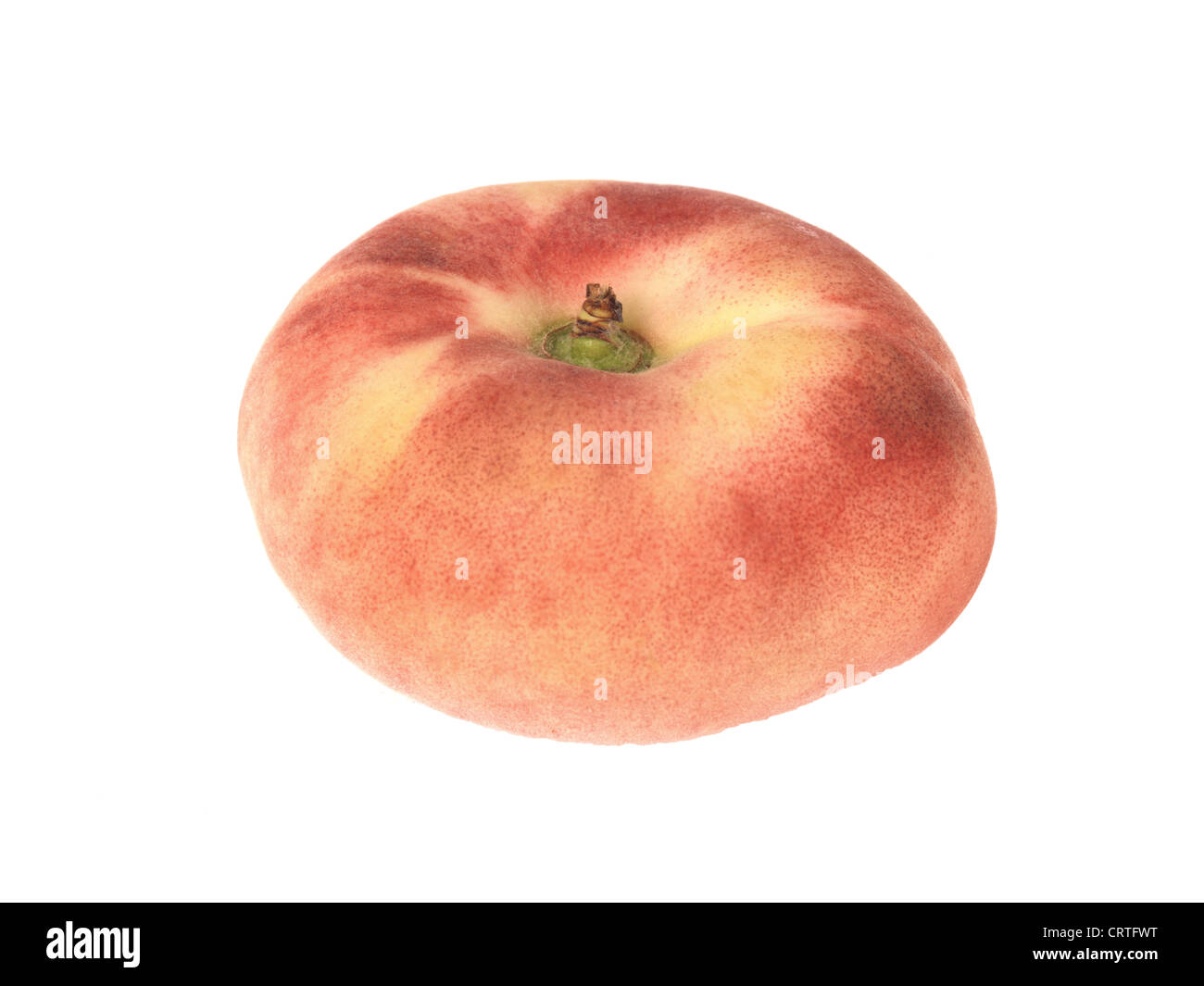 Carne bianca pesche piatte Foto Stock