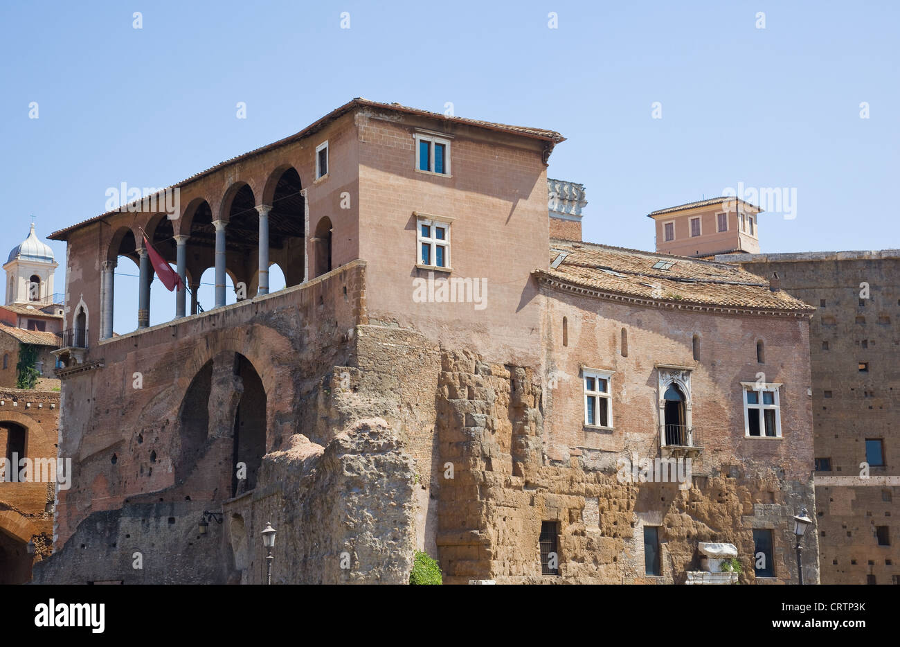 Rovine dell antico mercato romano dell'imperatore Traiano Foto Stock