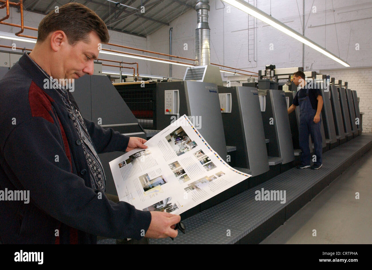Offset di moderno impianto di stampa a Berlino Foto Stock
