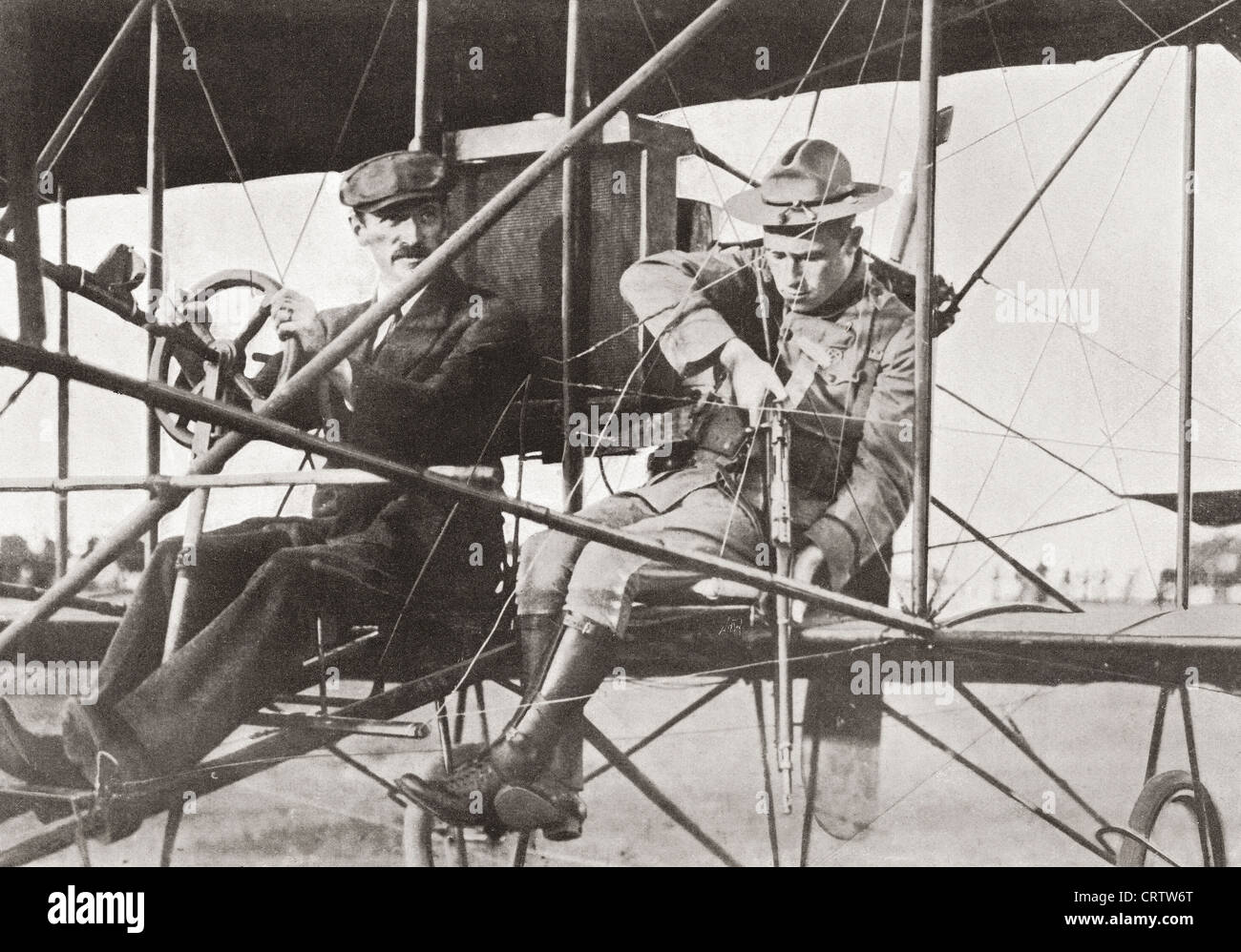 Guerra aerea durante la Prima Guerra Mondiale. Il velivolo di saccheggiare il nemico. A partire dall'anno 1914 illustrata. Foto Stock