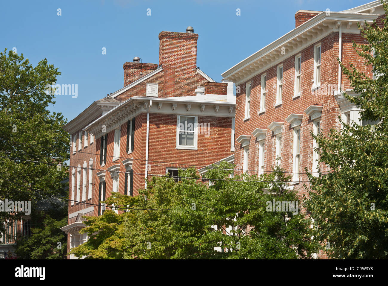 Chestertown, sponda orientale della contea del Kent, Maryland, ha la maggior parte intatte case in stile georgiano in stato di Maryland Foto Stock