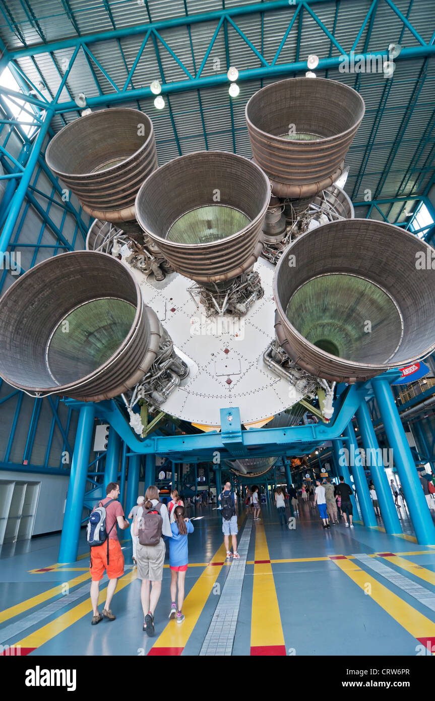 Il Centro Spaziale Kennedy sull'Isola Merritt Florida all'interno dell'Apollo/Saturn V Center Foto Stock
