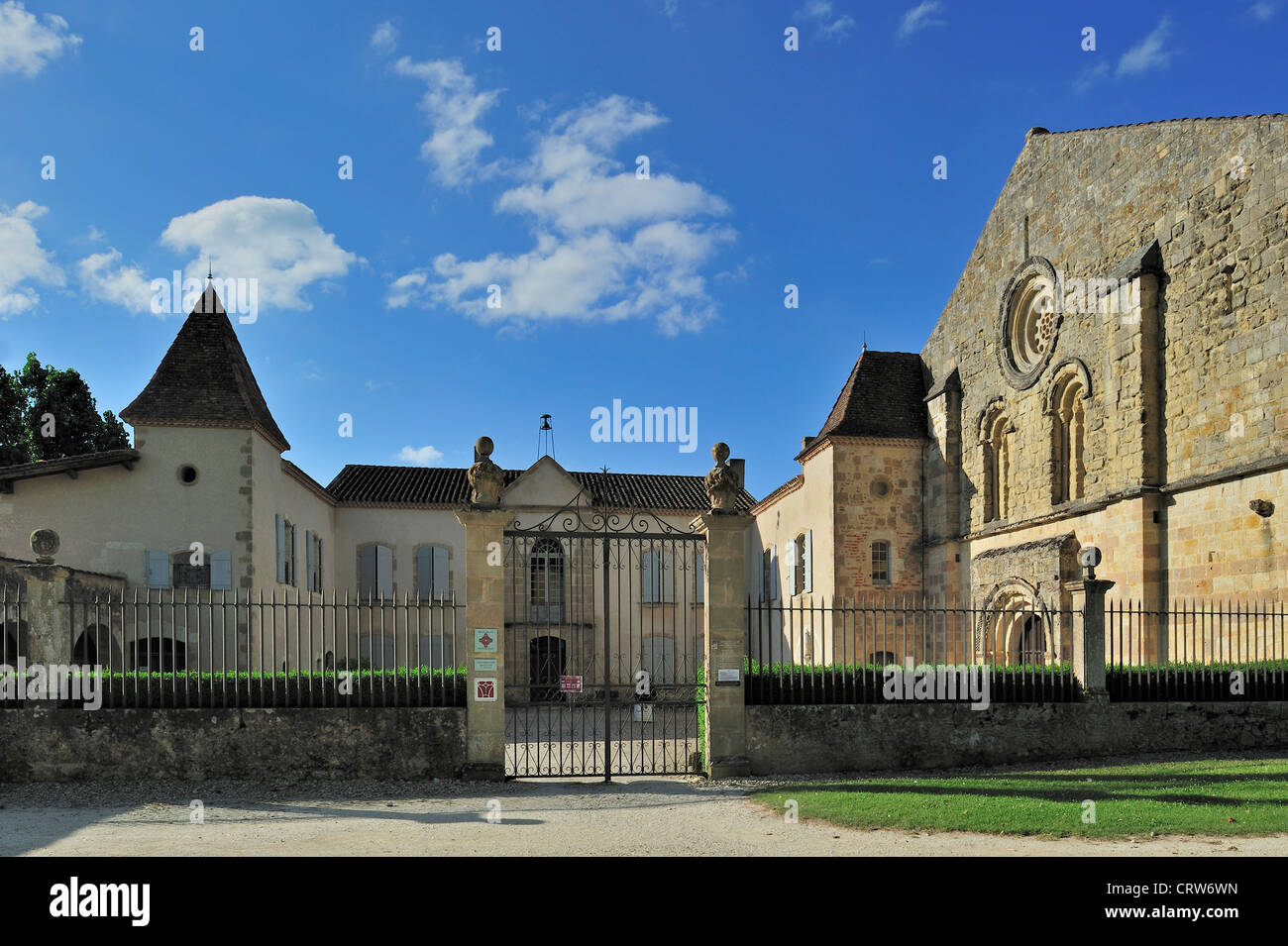 Flaran Abbey, un ex abbazia cistercense nei Pirenei a Valence-sur-Baïse, Gers, Midi-Pirenei, Francia Foto Stock