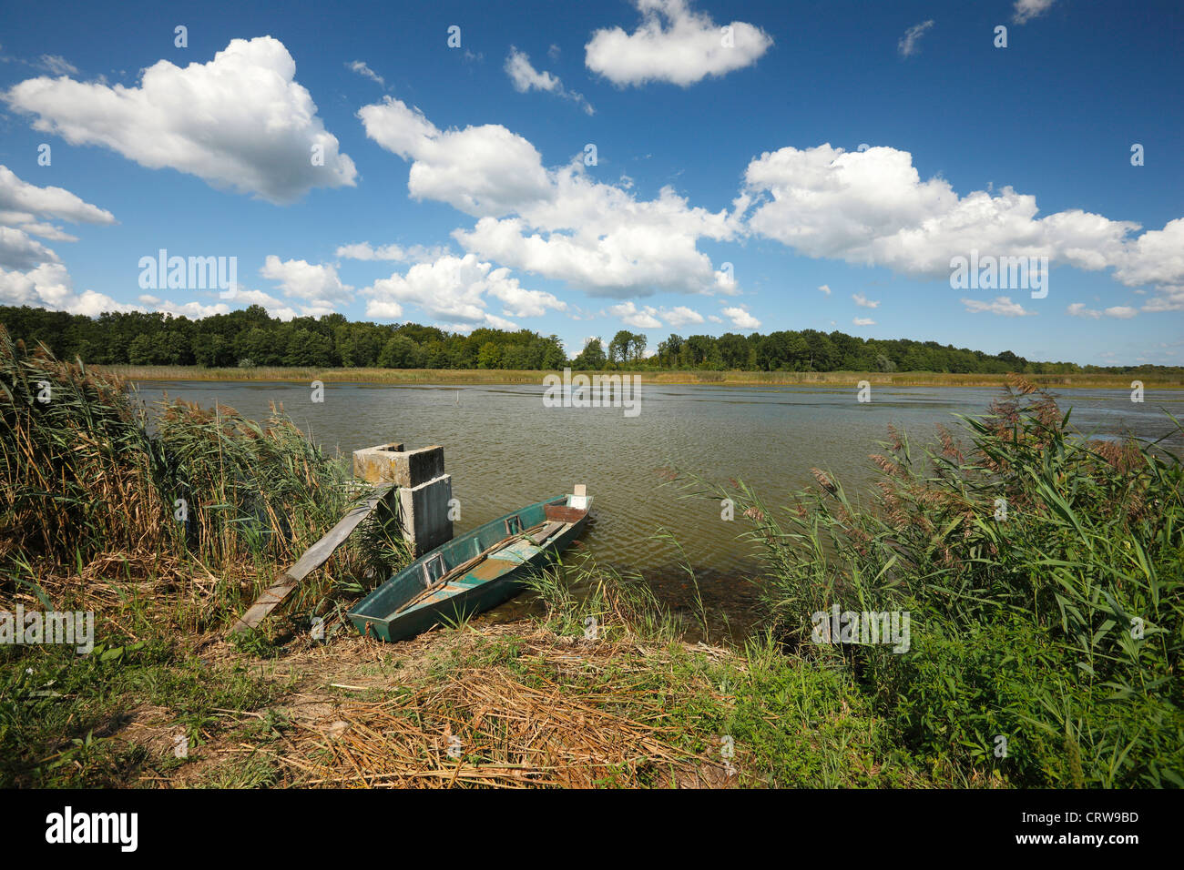 Barca sul Lago Foto Stock