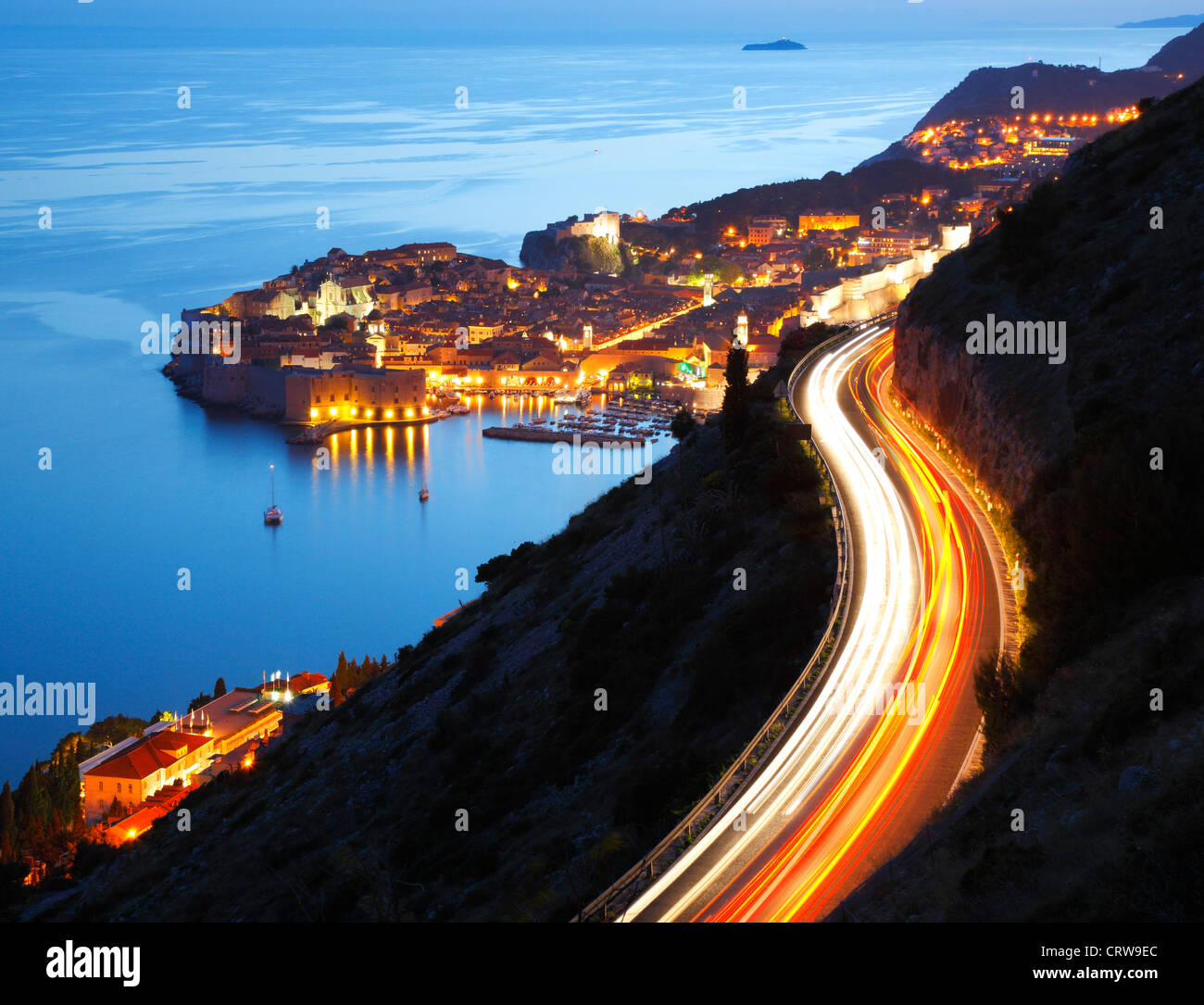 Strada per Dubrovnik la città vecchia Foto Stock