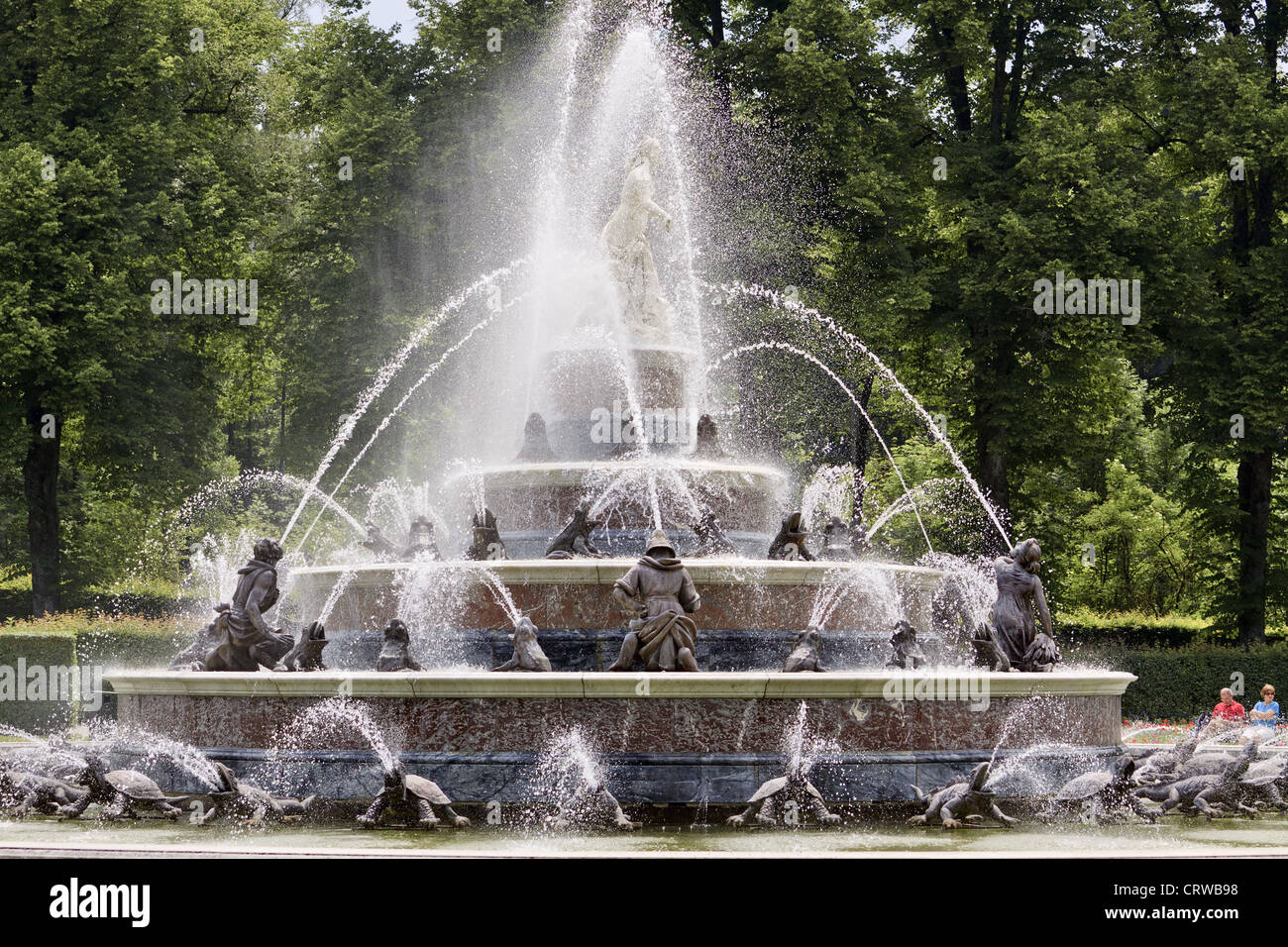 Austria Herrenchiemsee Garden Foto Stock