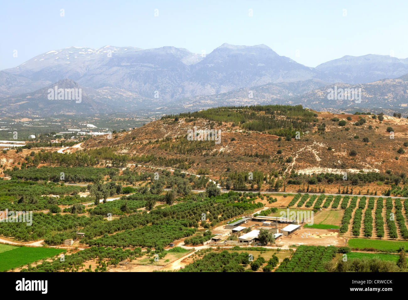 Messara, Ida montagne, paludi, Heraklion, Creta, Grecia Foto Stock
