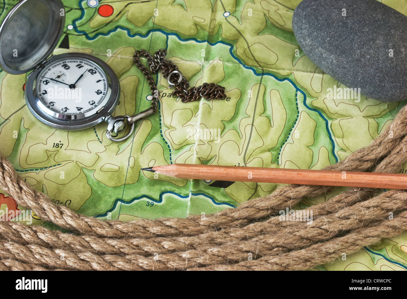 Le mappe topografiche Foto Stock