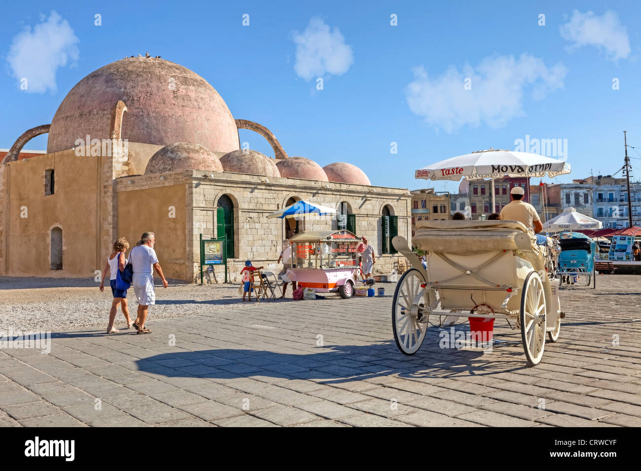 Hassan Pasha moschea, Chania, Creta, Grecia Foto Stock