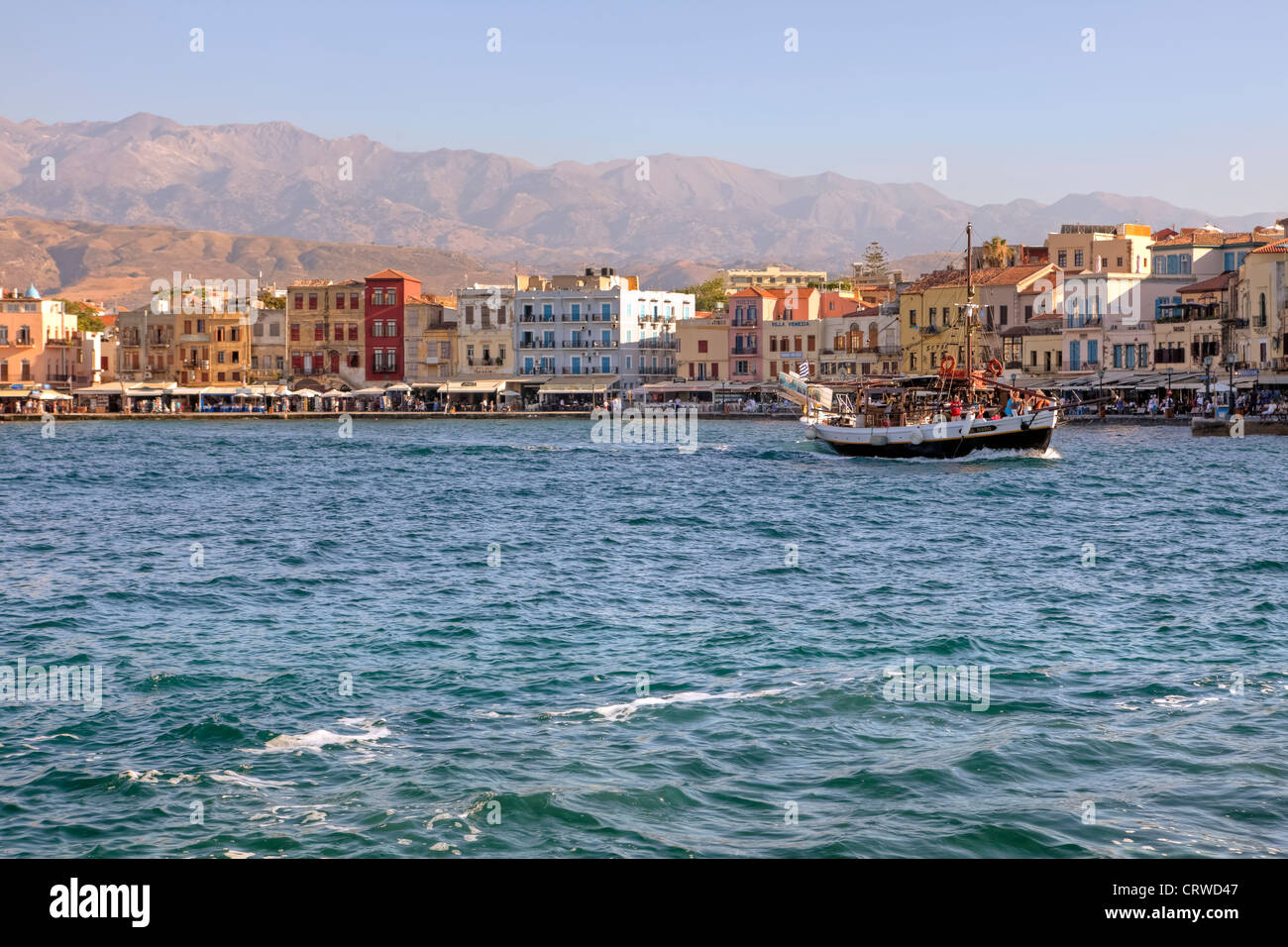 Porto veneziano, Chania, Creta, Grecia Foto Stock
