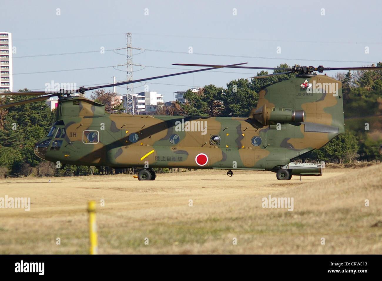 JGSDF CH-47J,1° Brigata elicottero.In Narashino, Giappone, Foto Stock