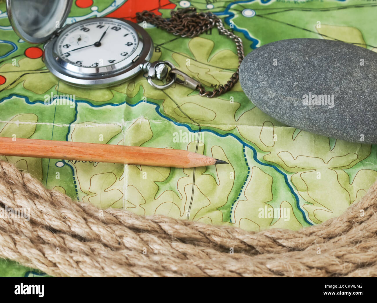 Le mappe topografiche Foto Stock