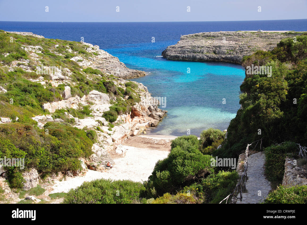 Platja de Binidali, Menorca, isole Baleari, Spagna Foto Stock
