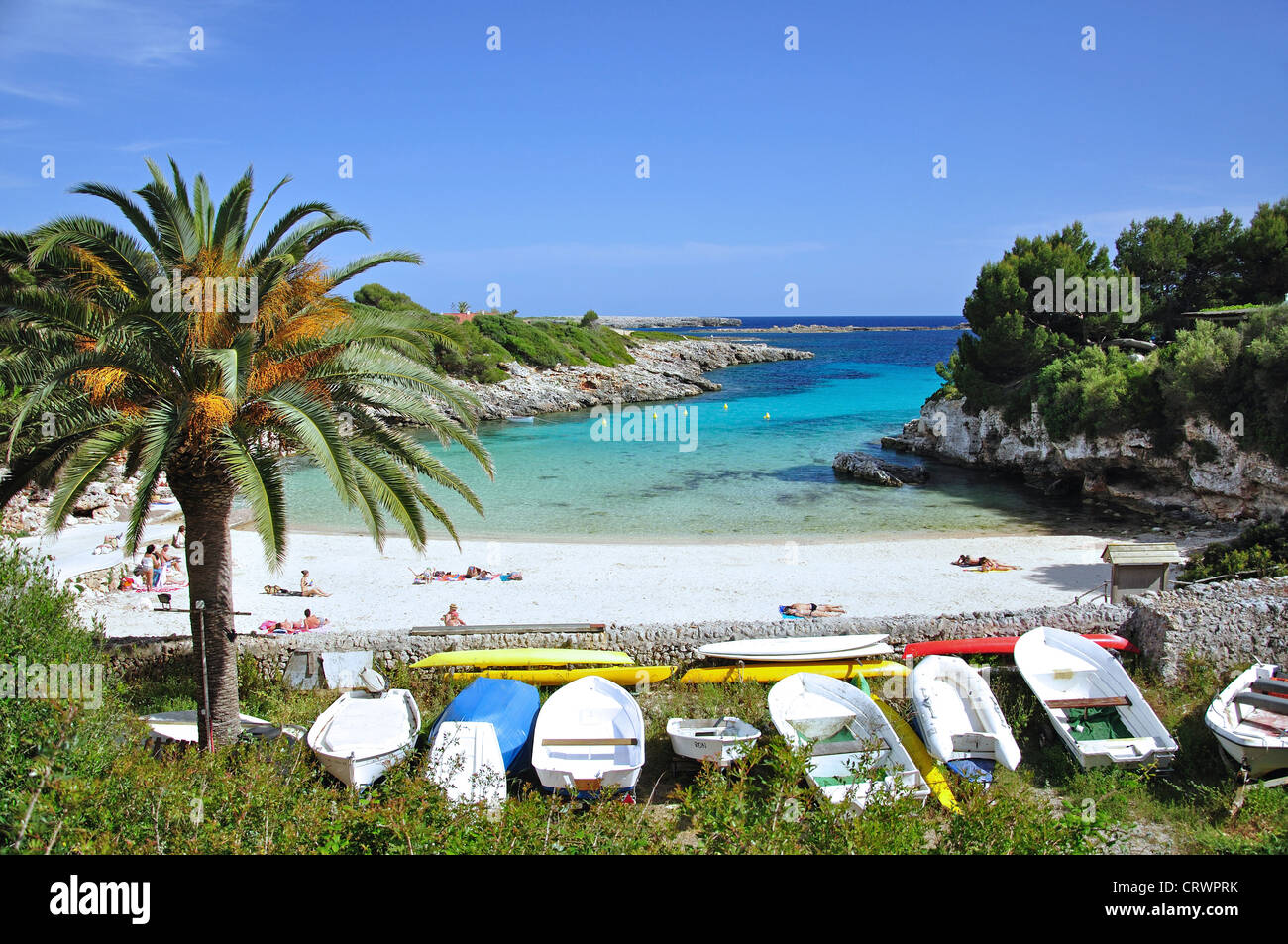 Platja de Cala Binisafuller, Menorca, isole Baleari, Spagna Foto Stock