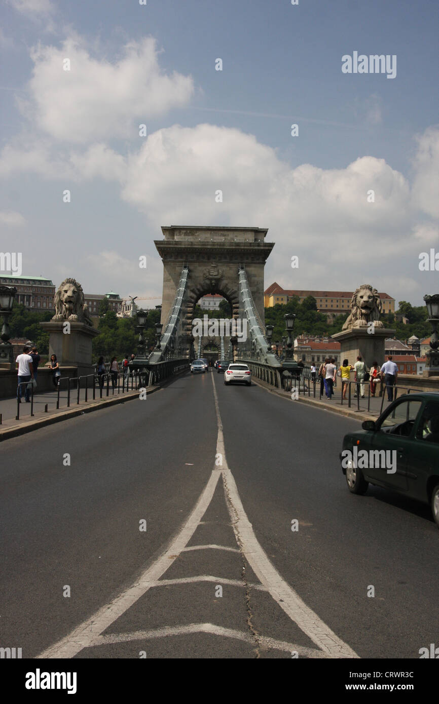 Il Ponte delle catene a Budapest, Ungheria Foto Stock