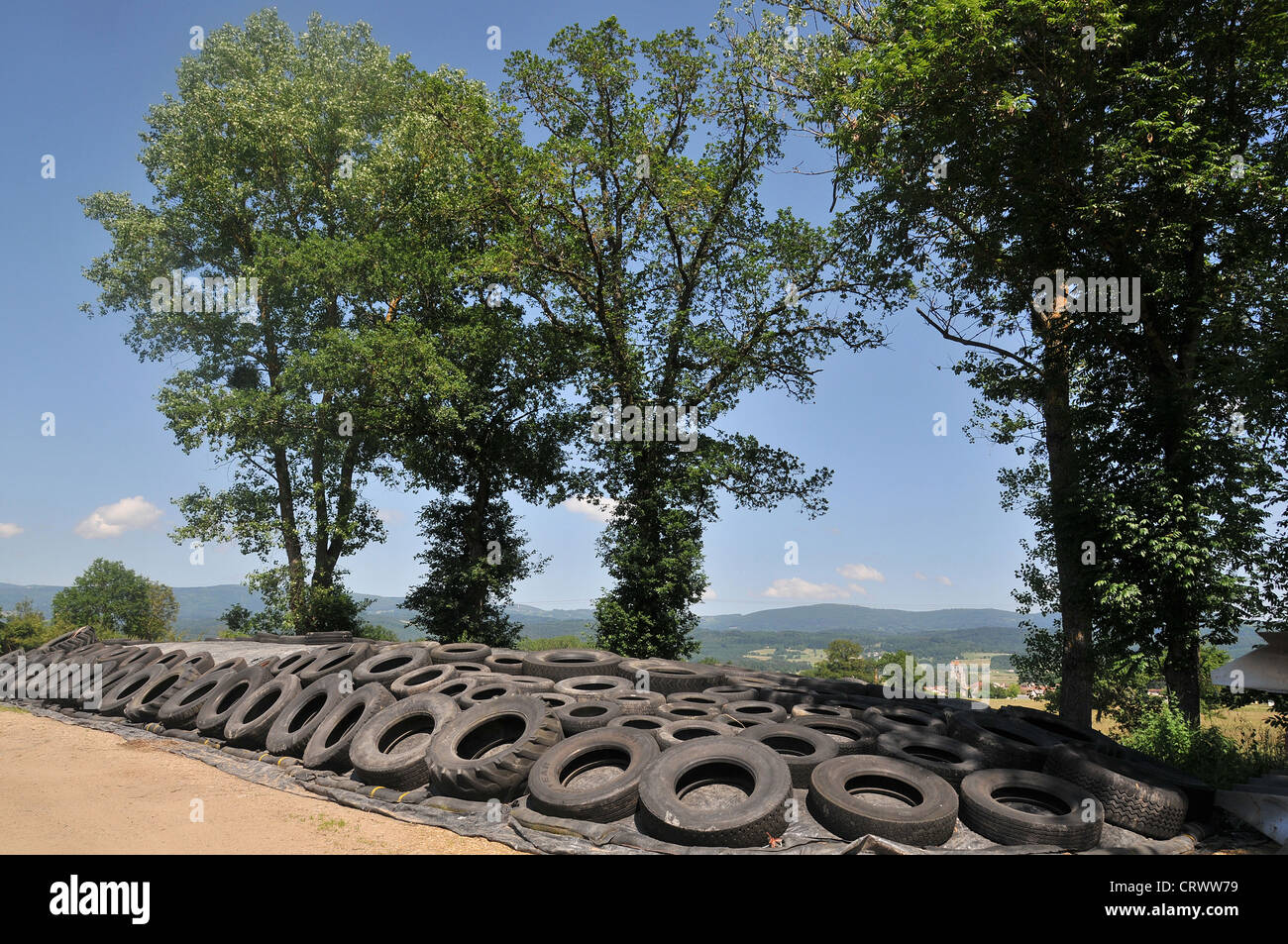 Silo in natura Livradois Auvergne Francia Foto Stock