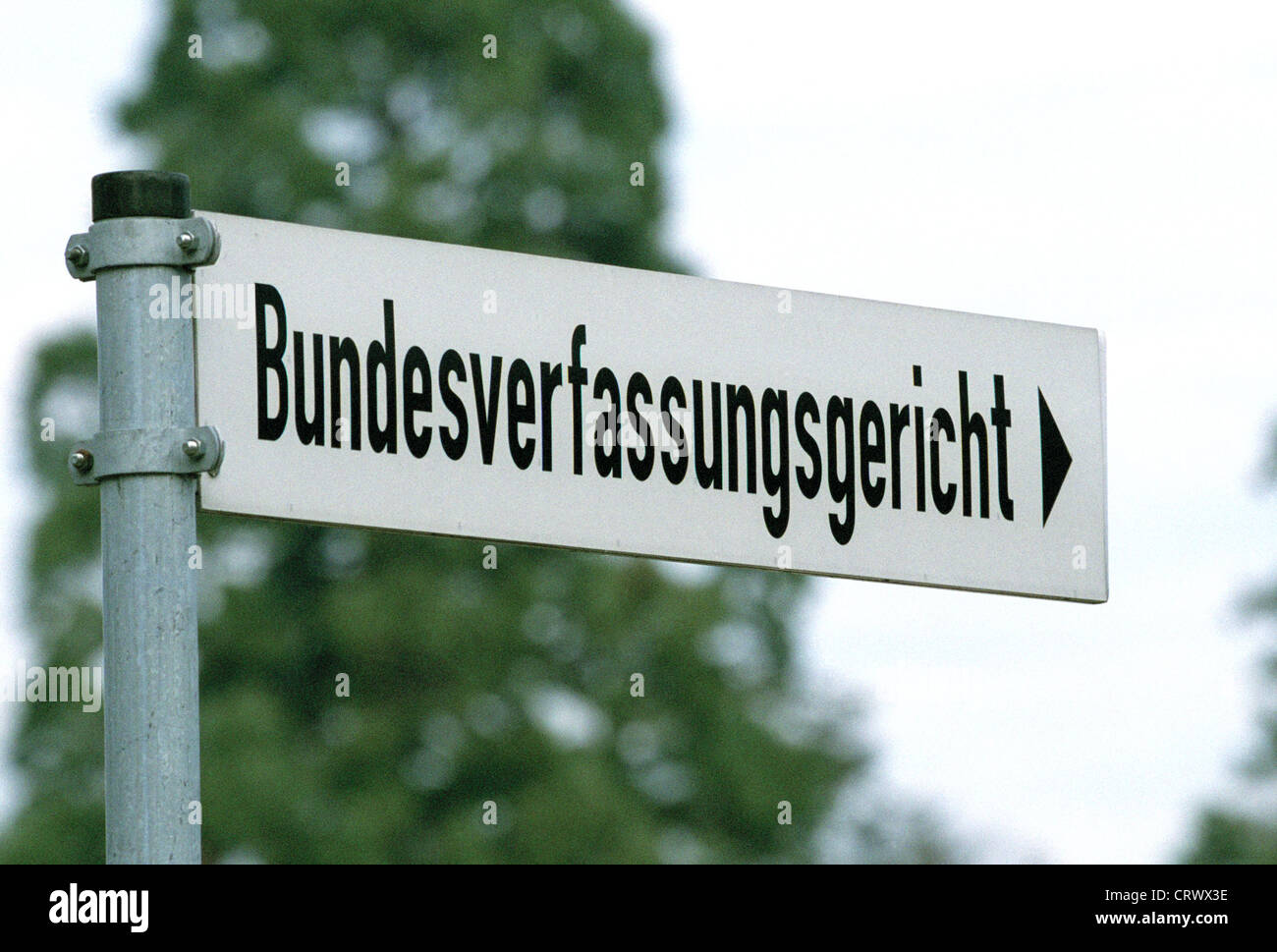 Un segno per la Corte federale costituzionale Foto Stock