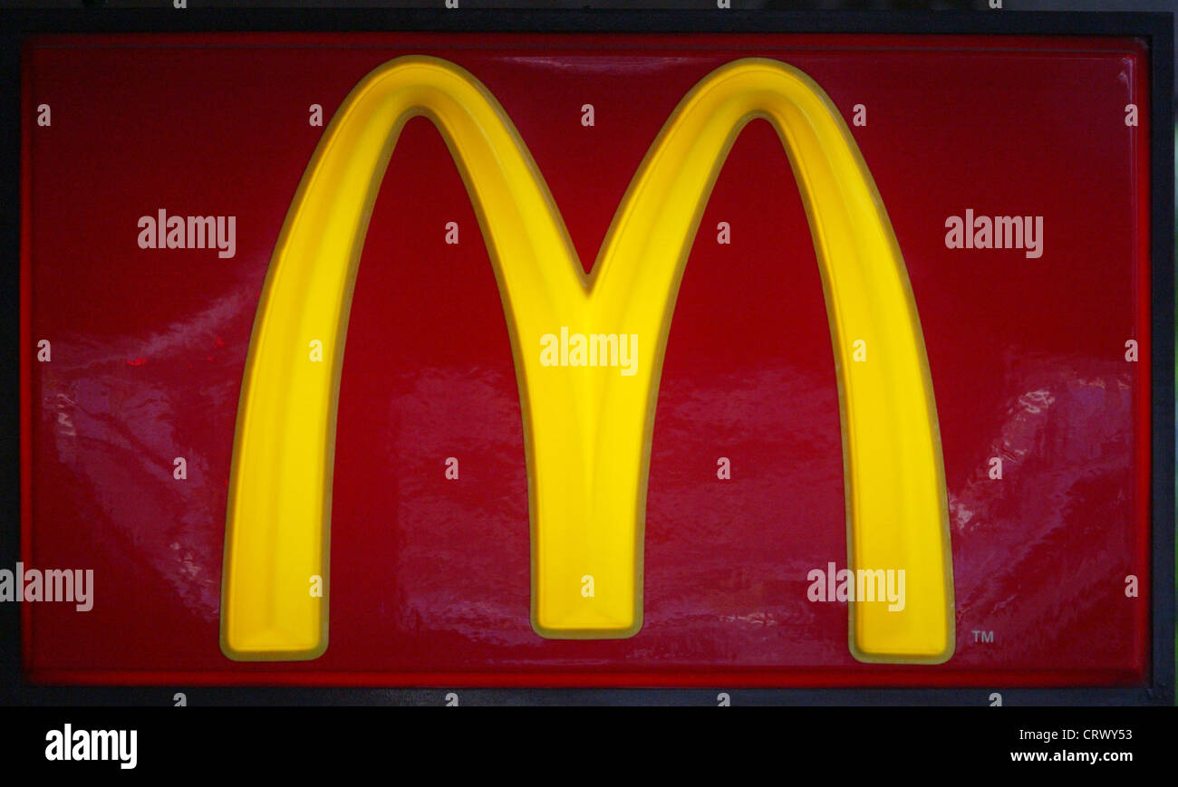 Il logo del McDonalds Foto Stock