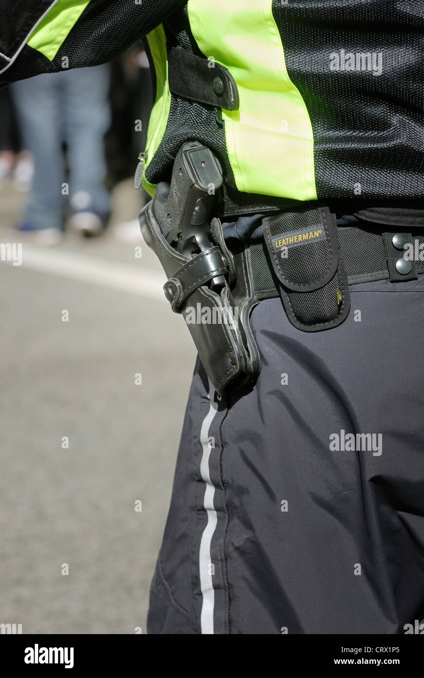 Vancouver pistola polizia cinghia. Foto Stock