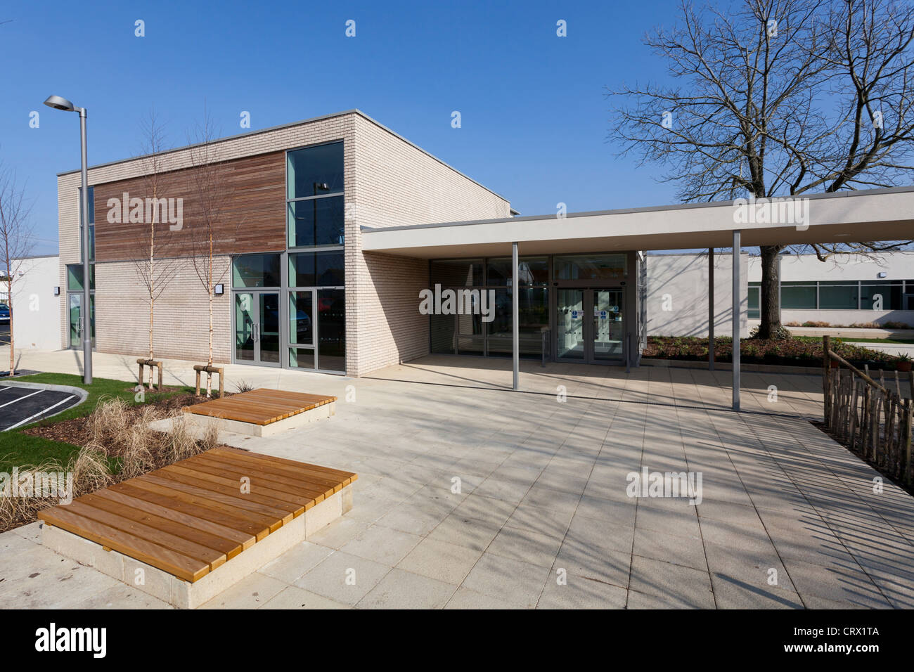 Esterni di Barncroft scuola primaria in Havant Foto Stock