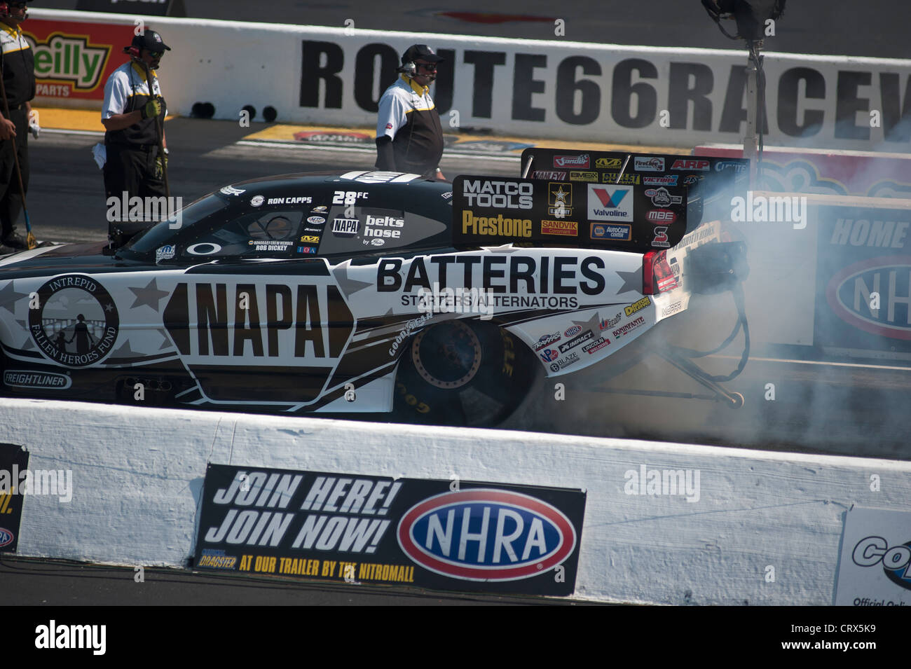 National Hot Rod Association cittadini all'itinerario 66 canalina, Joliet, Illinois, Stati Uniti d'America Foto Stock