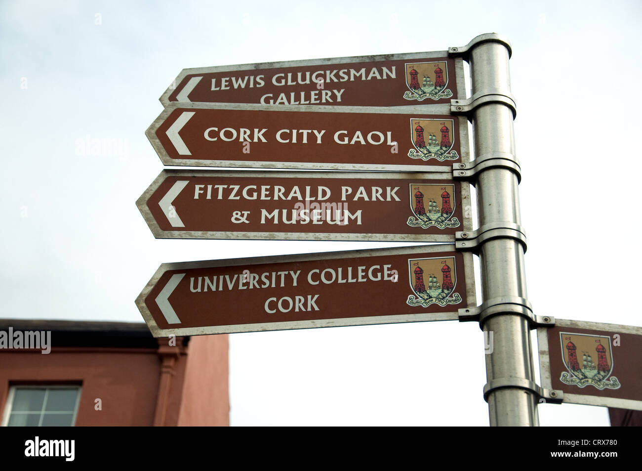 Segno di strada nella città di Cork, Co.Cork, Irlanda Foto Stock