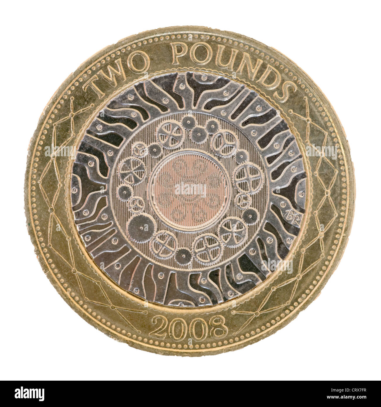 Due British pound coin Foto Stock