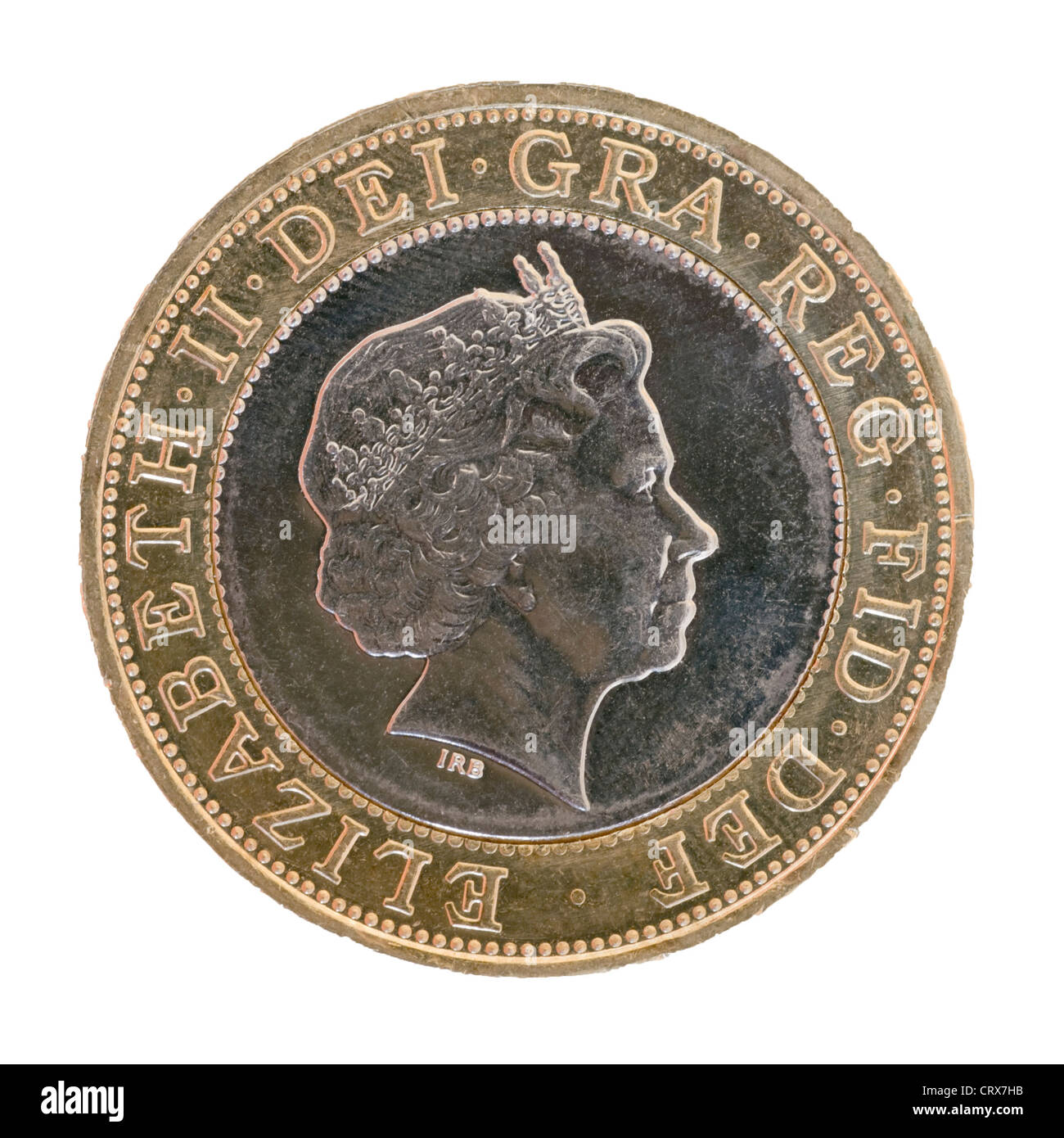 Due British pound coin Foto Stock