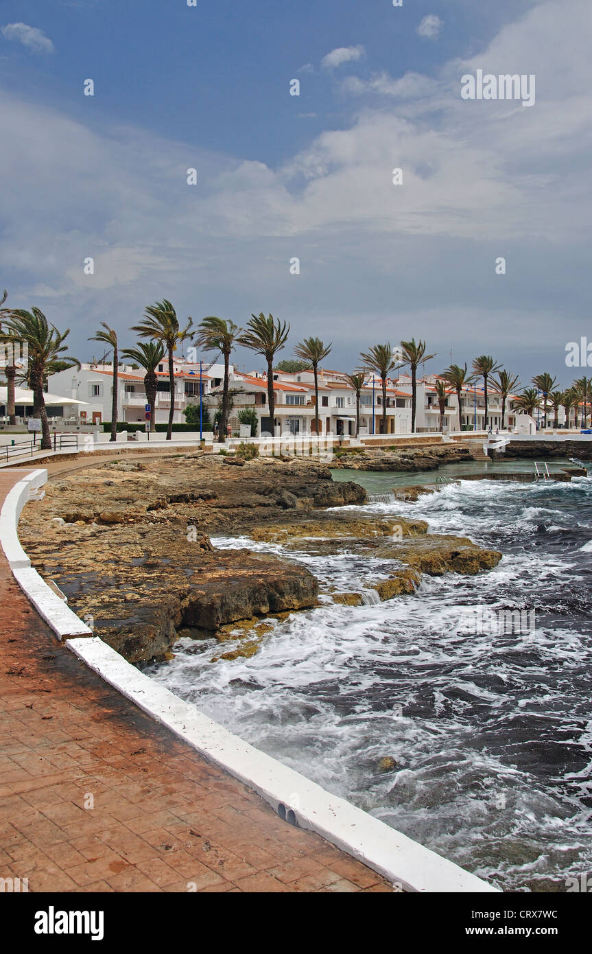 Lungomare S'algar, Sant Lluís, Menorca, isole Baleari, Spagna Foto Stock