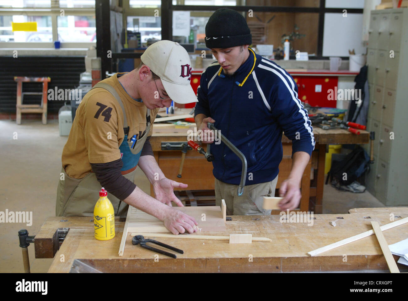 Gli apprendisti per falegnami Foto Stock