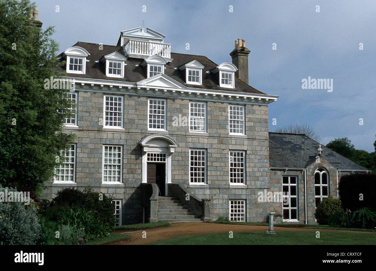 Isole del Canale, Guernsey, mansion Sausmarez Manor Foto Stock