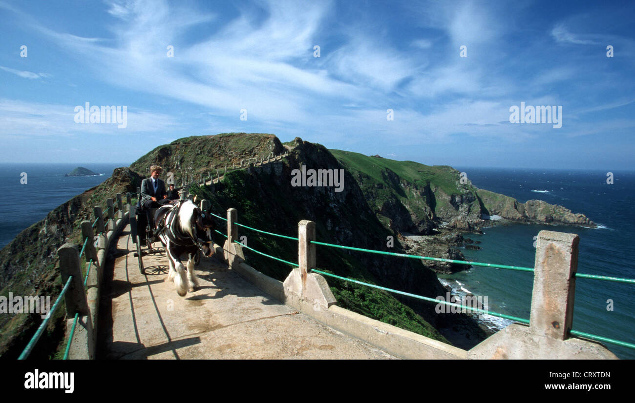 Isole del Canale, feudali Sark, La Coupee Foto Stock