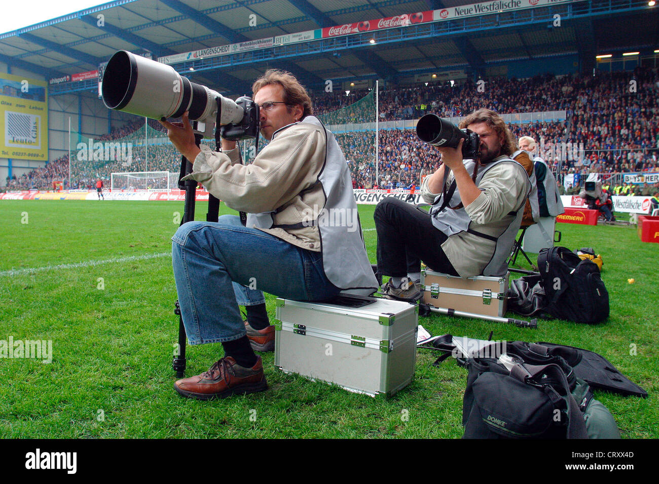 Bielefeld, i fotografi sportivi in Bundesliga partita di calcio Foto Stock