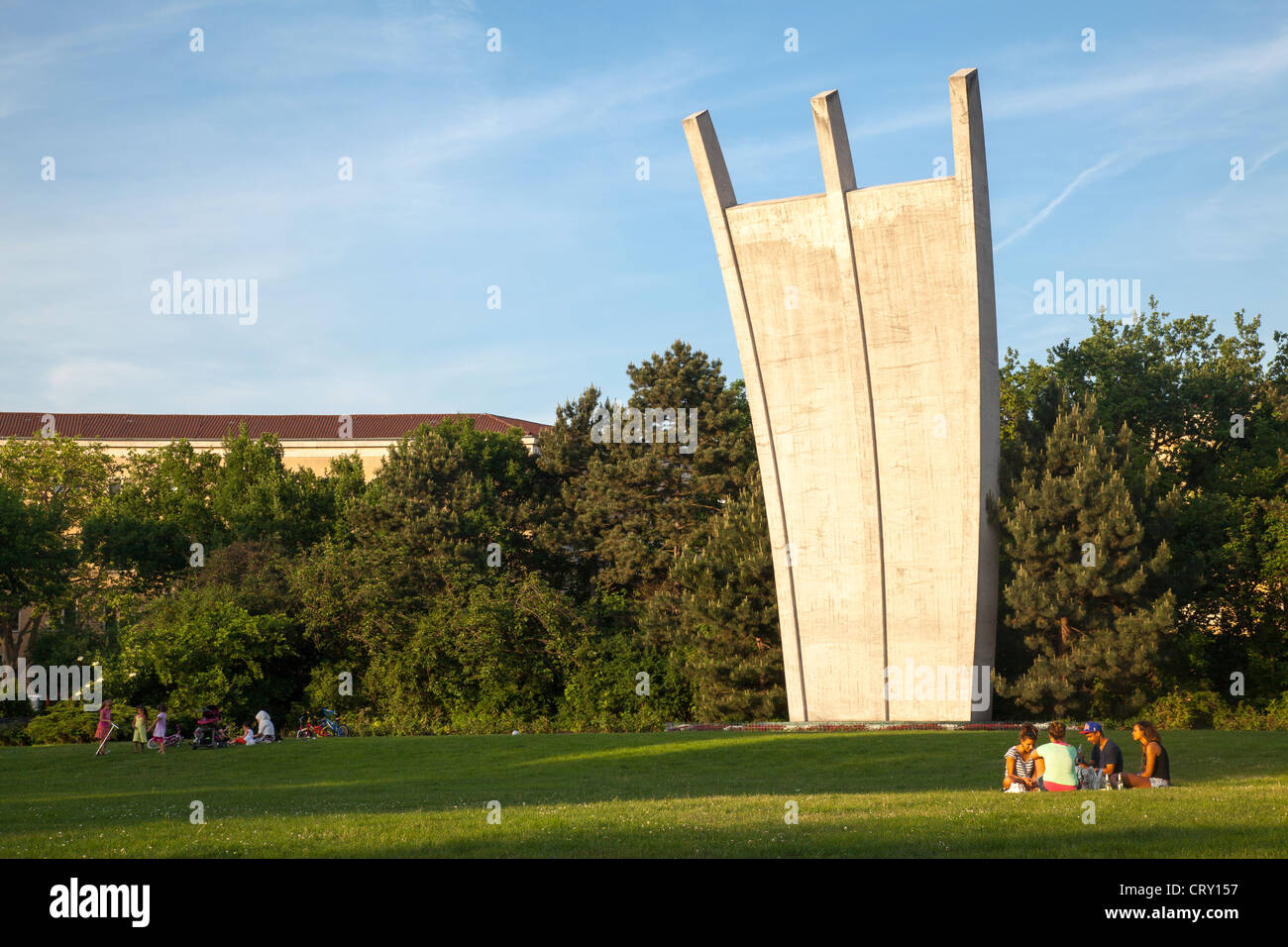 Airlift Memorial, Platz der Luftbrücke della, Luftbrückendenkmal, Berlino, Germania Foto Stock