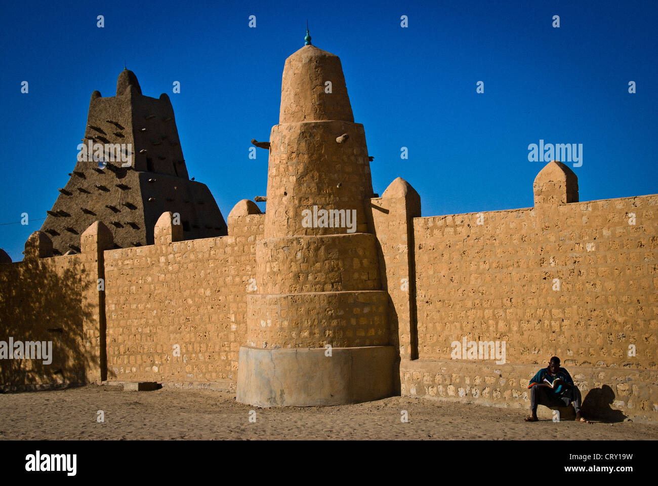 La moschea di Sankore.Costruito nel XV-XVI secolo . Timbuctu città. Regione di Timbuktu. Mali. Foto Stock