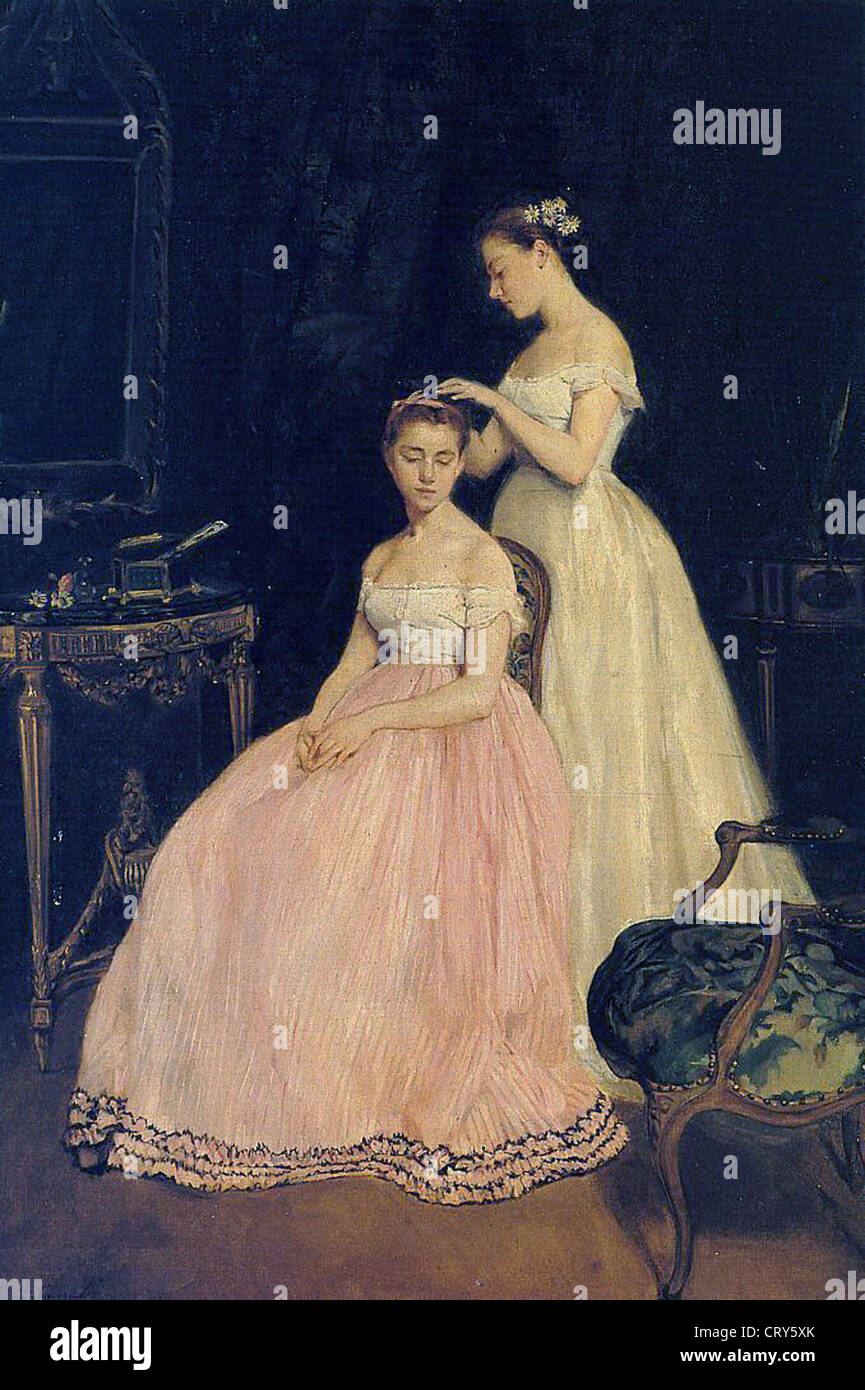 Eva Gonzalès La toilette Foto Stock