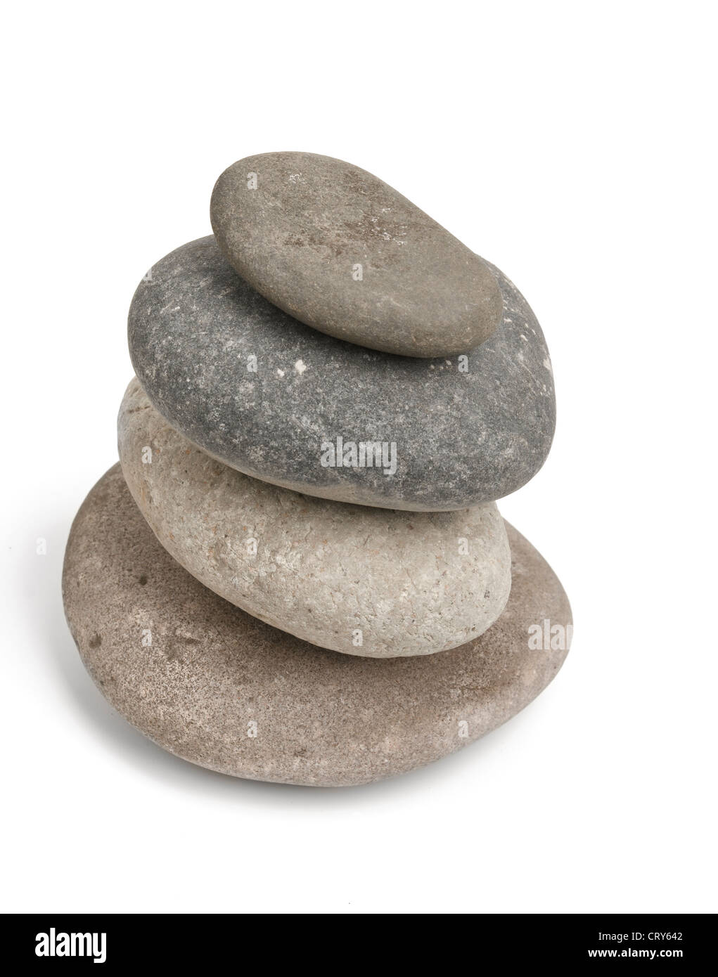 Il bilanciamento di pietra in stile zen Foto Stock