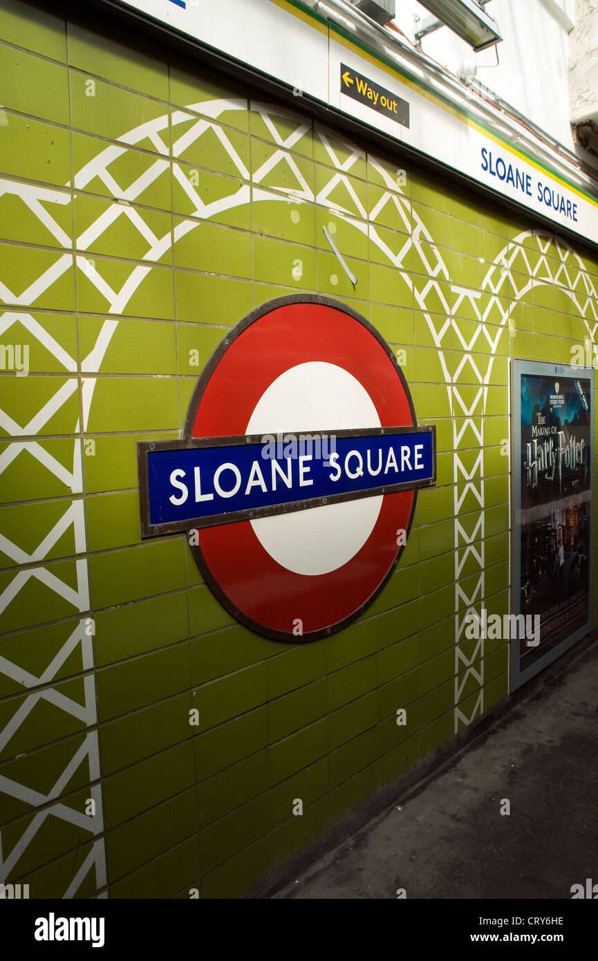 Segno per Sloane Square, London REGNO UNITO Foto Stock