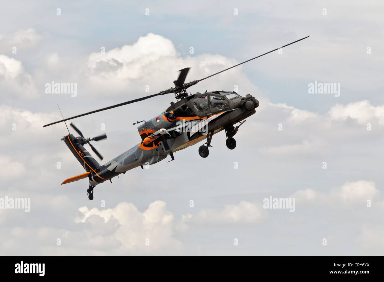 Boeing AH46 attacco Apache elicottero aereo display olandese della Air Force Foto Stock
