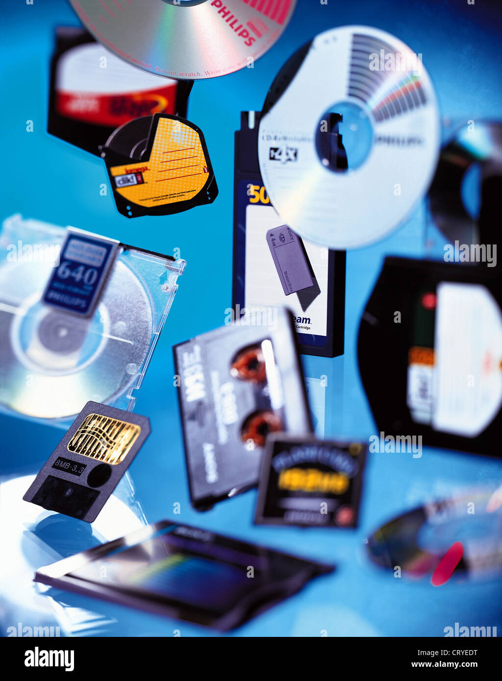 Vari dispositivi di storage Foto Stock