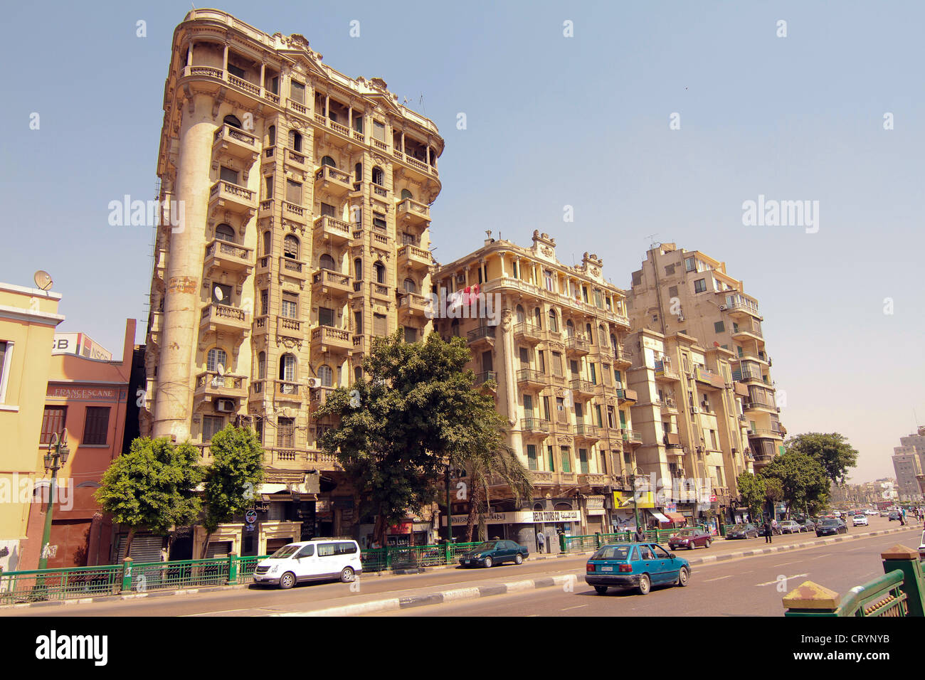 Centrale al di fuori de Il Cairo Museo del Cairo in Egitto Foto Stock