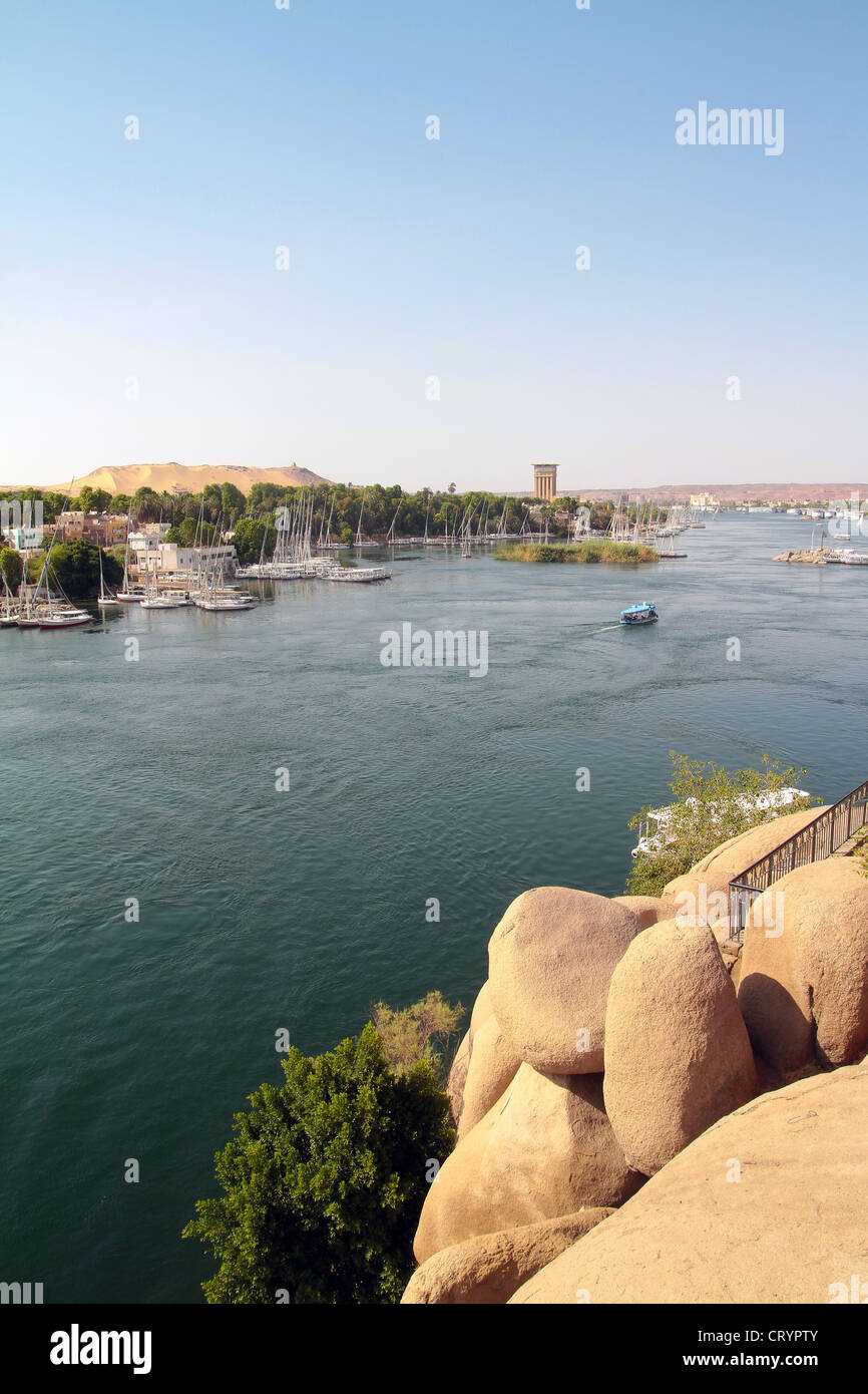 Isola Elefantina in Aswan Egitto Foto Stock