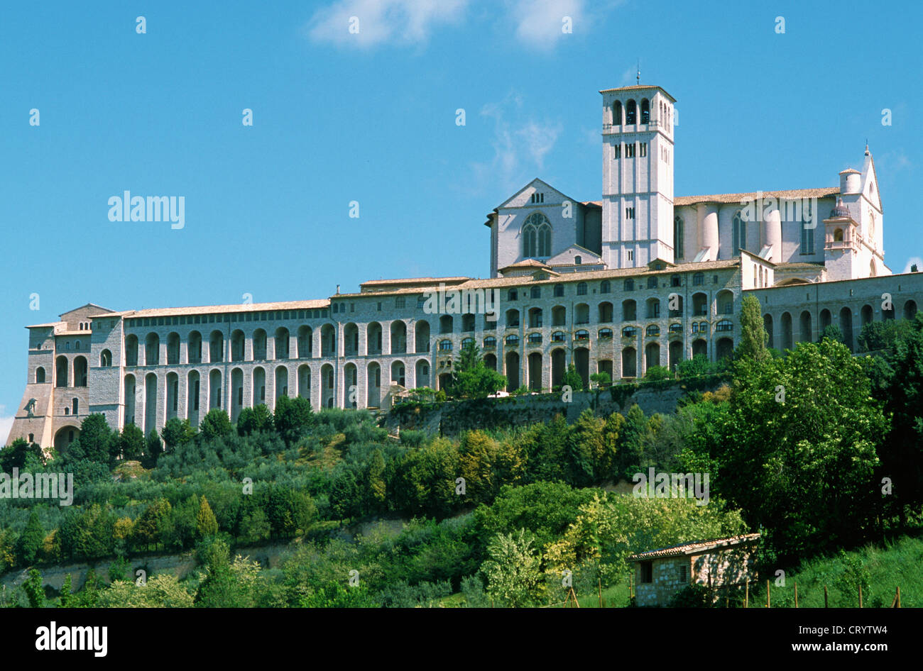 L'Italia, l'Umbria, Assisi, San Francesco Basilica, Foto Stock